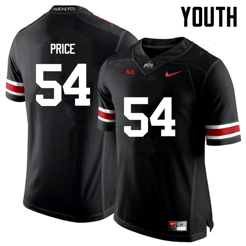 Youth Ohio State Buckeyes #54 Billy Price College Football Jerseys Game-Black